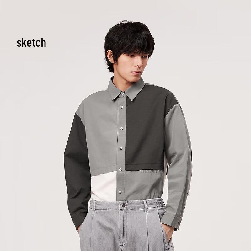 CROQUIS Men's 2024 Spring Loose Fit Long Sleeve Shirt