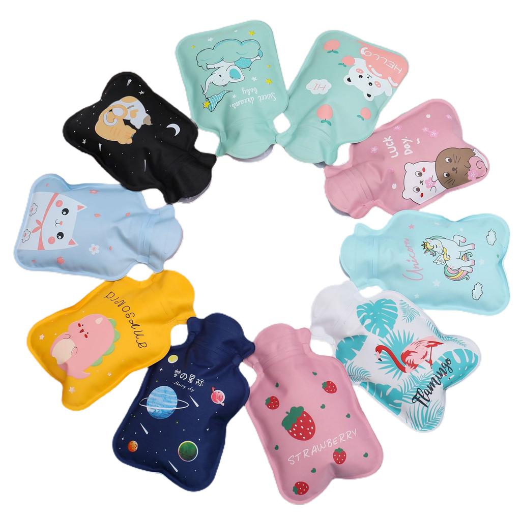 Lovely Cartoon Hand Warm Water Bottle Portable Mini Water Filling Hand Warmer Girls Pocket Hand Feet Hot Water Bags