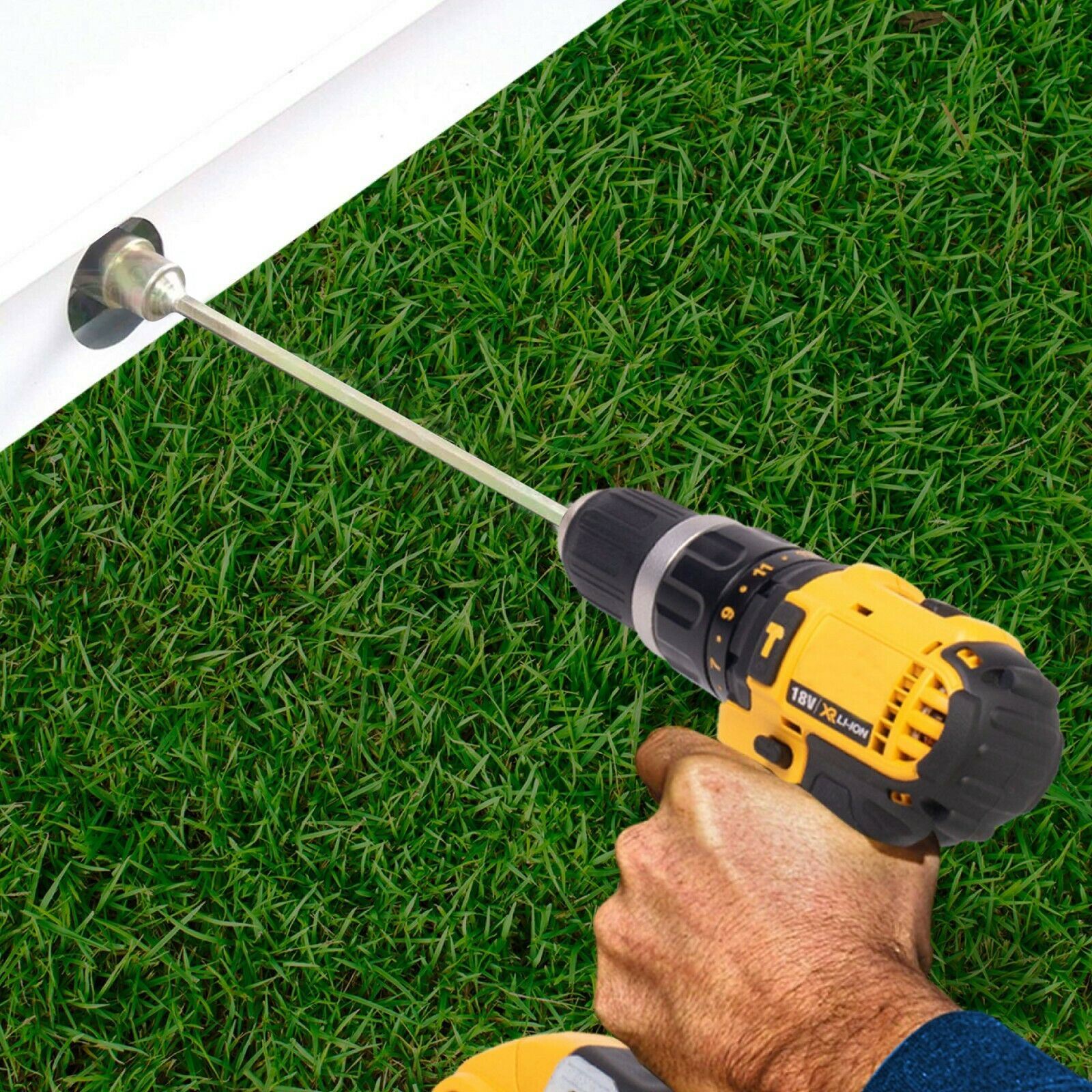 

30 см угловой устойчивый домкрат для ножек каравана, удлинитель для дрели, гнездо 19 мм, адаптер, инструмент для ремонта автомобиля, шестигранный стержень для авторемонта 30cm