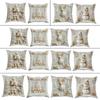 Soft Santa Christmas Pillow Cover For Festival Home Decoration And Holiday Couch Bedroom Accessories