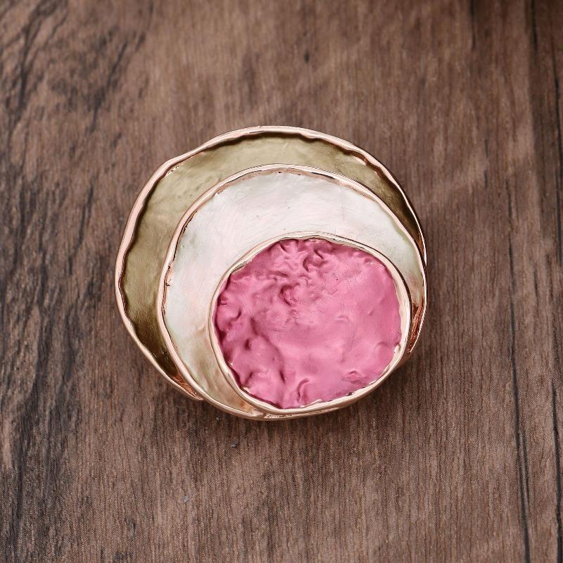 Heiß verkaufende emailierte geometrische Blume magnetische Brosche, modische kreative Blumenbrosche für Damen