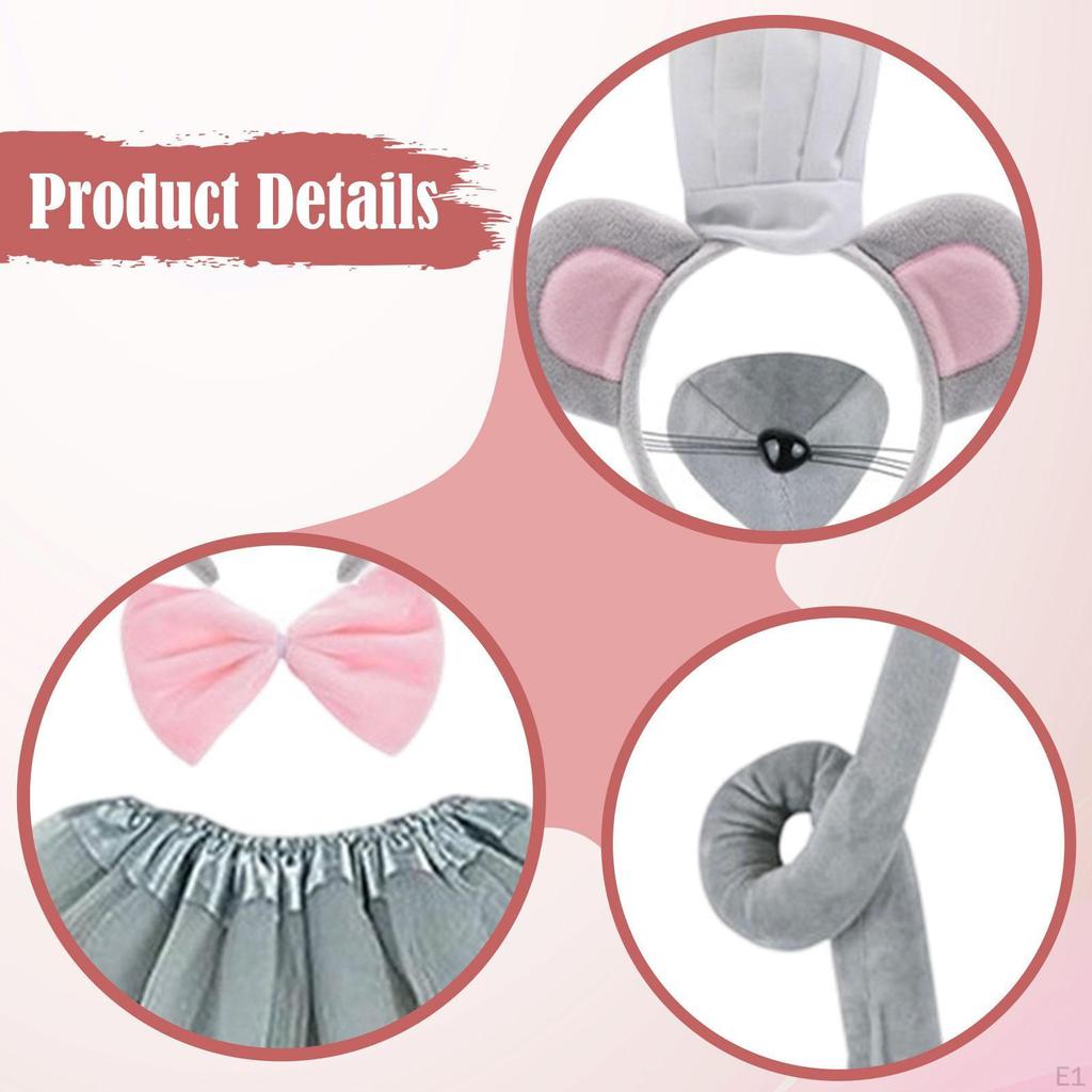 Cute Mouses Ears Headband Gifts Children Chef Hat for Halloween