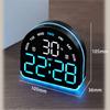 Wall-mounted Electronic Wall Clock Multi-functional Temperature Display Table Clock Date 12/24H Digital LED Clocks for Bedroom