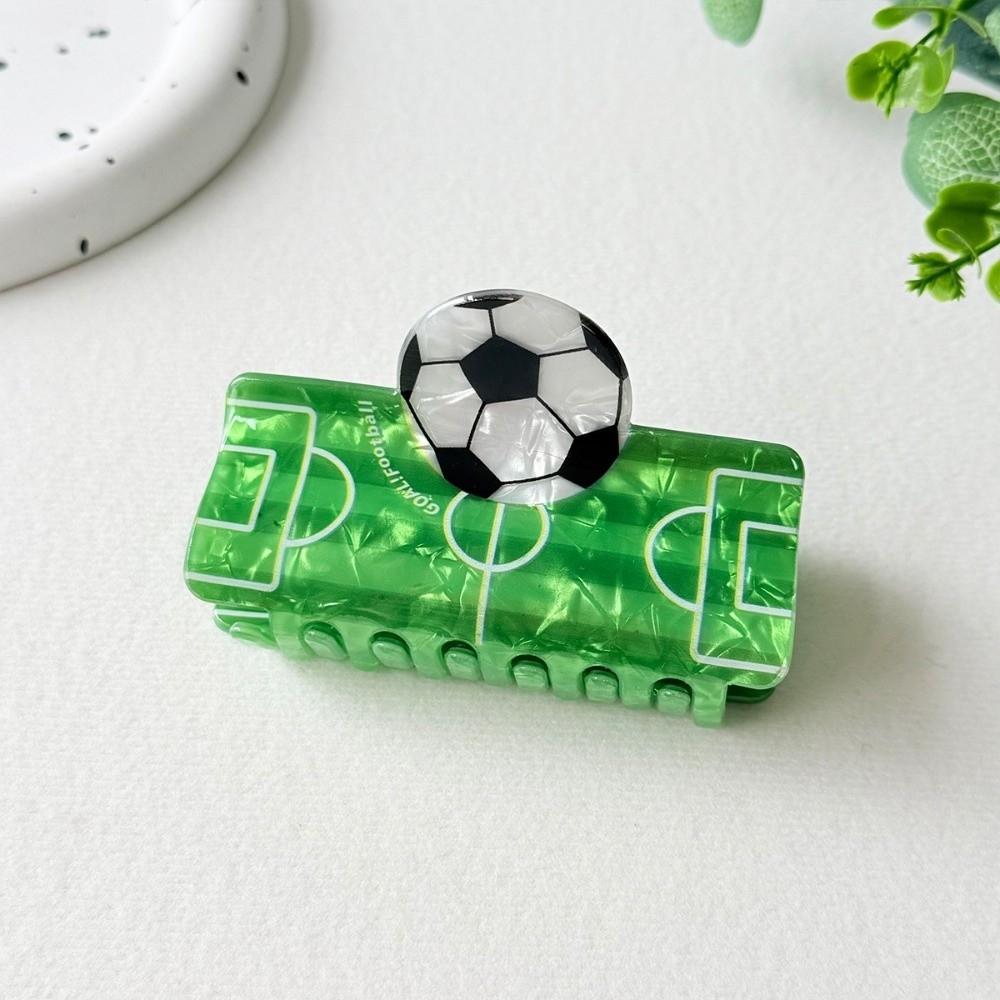 Trendy Style Basketball Print Hair Claw Creative Design Football Hair Clip Casual Wear