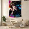 Name Custom Death Note Anime Wall Tapestry Aesthetic Wall Hanging Printed Fabric Blanket Decorative Tapestries for Bedroom Living Room Home Decor