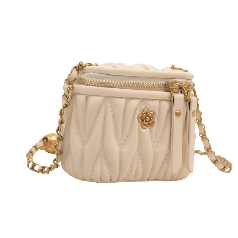 Lock Shape Flower Solid Color Single Shoulder Crossbody Bag Kids Gift Fashion