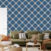 Blue and Gray Checkered Wallpaper for Living Room and Bedroom 50x1000