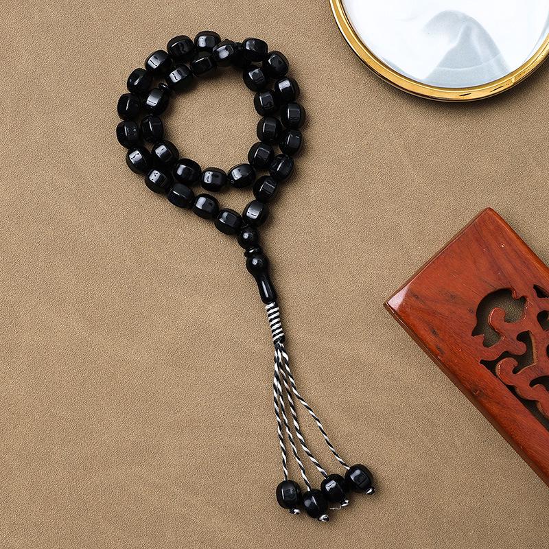33-Bead Polygonal Muslim Tasbih: Arabic Rosary for Prayer