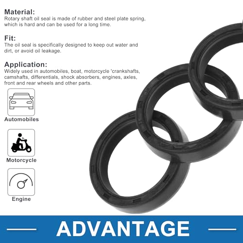A ABSOPRO Oil Seal TC Seal Ring Rotary Shaft Seal 25x32x7mm High Pressure Nitrile Rubber Black 5pcs