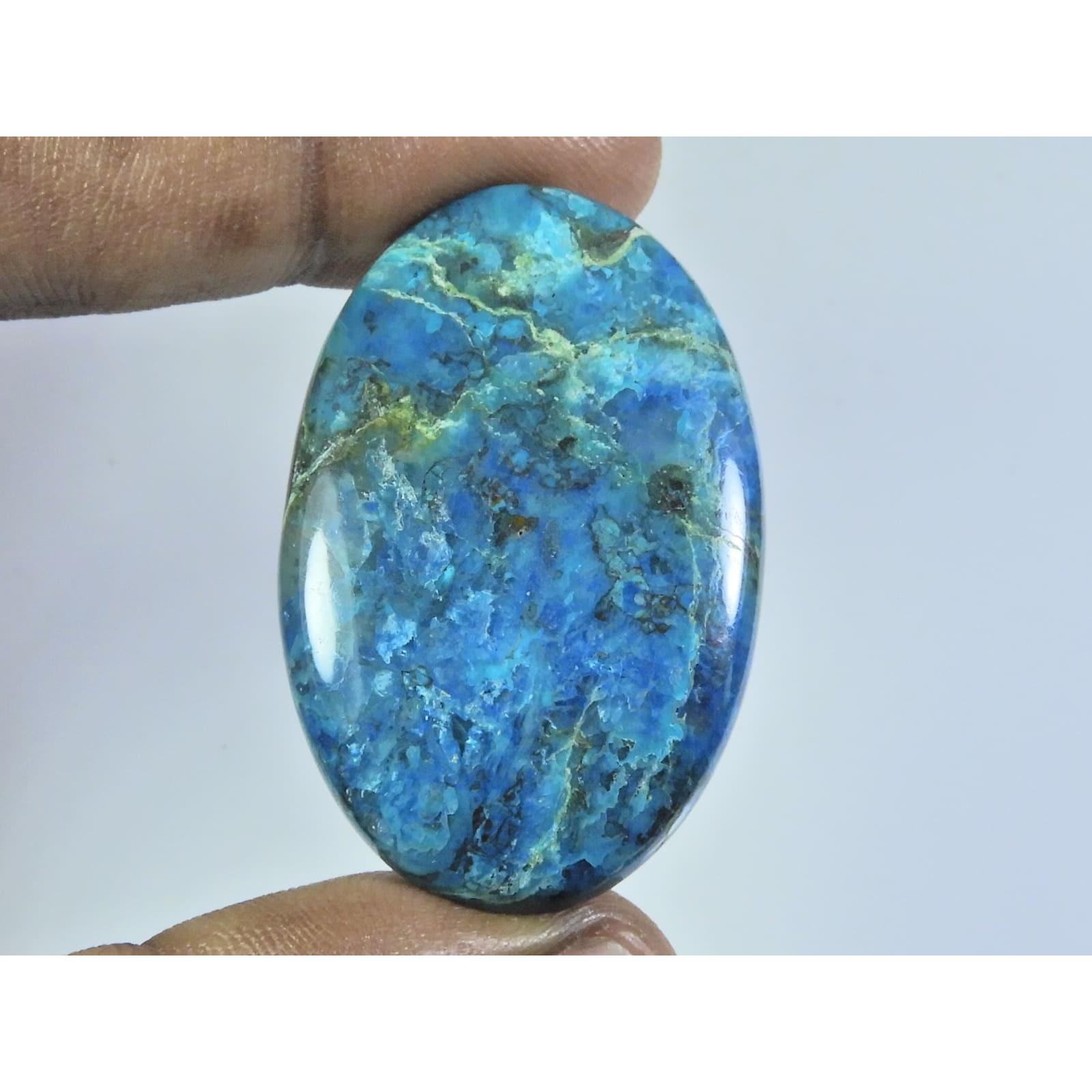 

27X44X05MM Natural Shattuckite Oval Shape Cabochon Loose Gemstone 62Cts. D-119