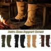 Cubiertas de Bota con Textura de Ante Tamaño Ajustable Protectores de Pierna Diseño Unisex Protectores de Tibia Estilo Steampunk