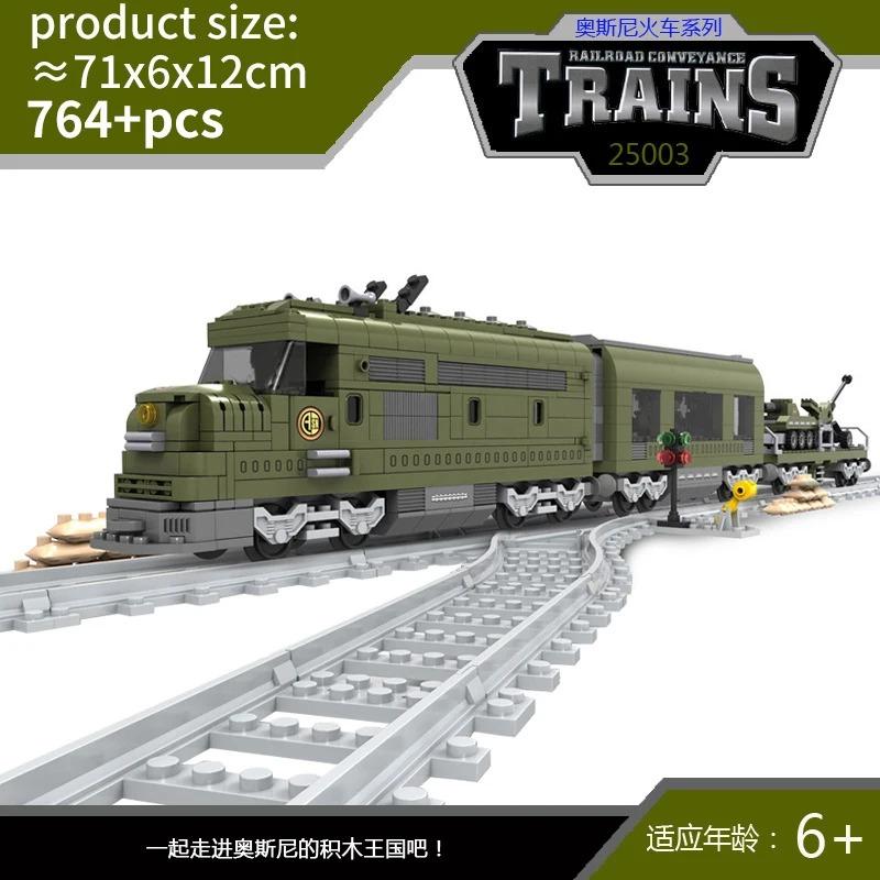 Set Treno Città Treno a Vapore Proiettile Veicolo Merci Stazione Ferroviaria Modello Blocchi da Costruzione Mattoni Binari Rotaia Senza Motore Kit Carrozza Giocattolo per Bambini