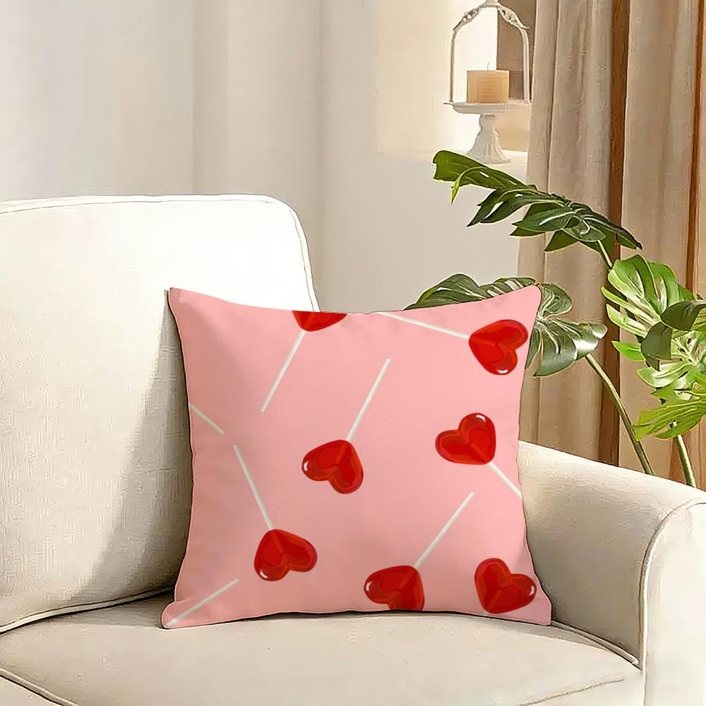 Lovely Heart of Love  My Beloved Cushion Cover Reversible Plush Pillow Cover Soft Fluffy  Home Decor for Sofa Bedroom