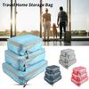 Travel Storage Bag Large Capacity Waterproof Wear Resistant Zipper Closure Wide Application Space-saving Nylon Travel Suitcase Clothes Pants Organizer