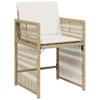 Garden Dining Set 9 pcs Beige Poly Rattan