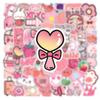 62pcs Cute Pink Stickers Kawaii Graffiti Stickers for DIY Luggage Laptop Skateboard Motorcycle Bicycle Stickers
