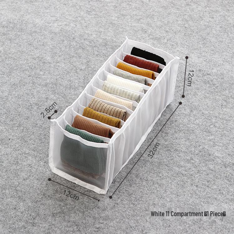 Underwear Storage Box: Foldable Organizer for Bras, Panties, and Socks with Dividers for Women's Drawers