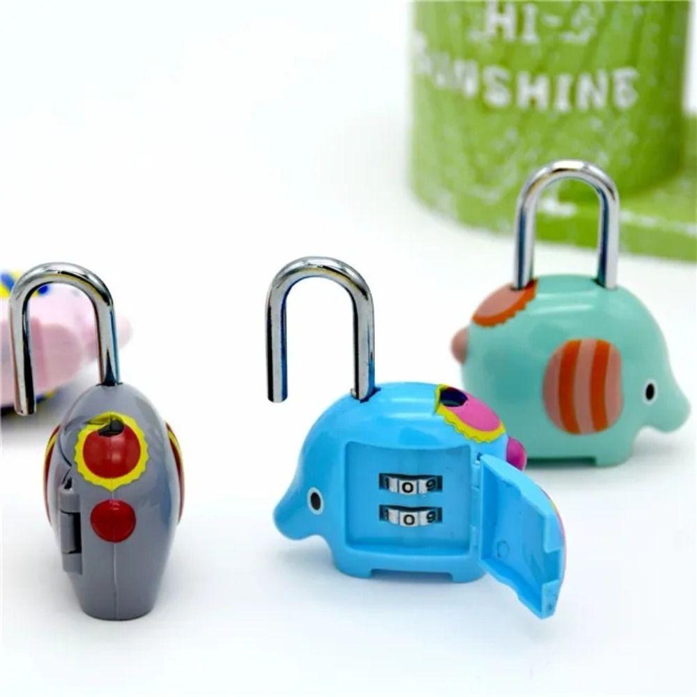 Random Color Dormitory Cabinet  Lock Anti-theft Backpack Zipper Lock Cute Digit Password Lock  Home
