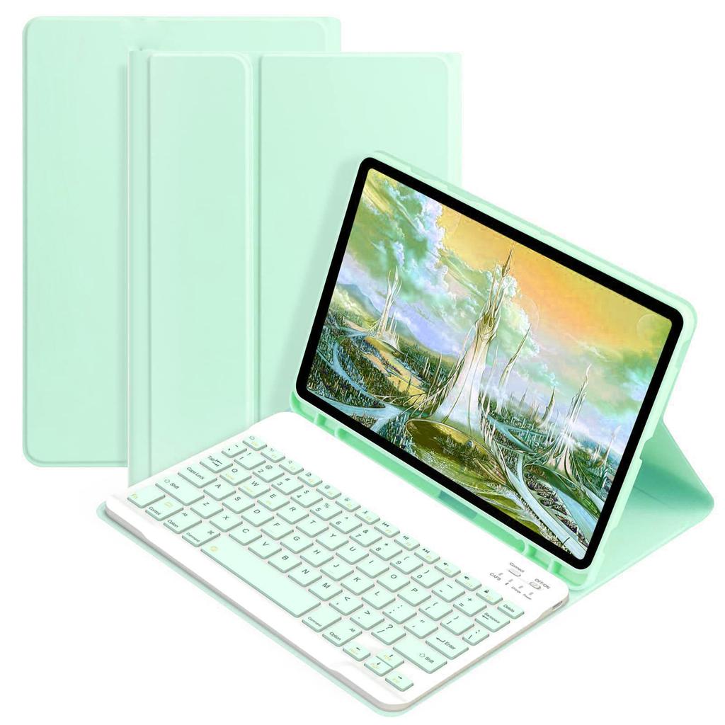 Samsung Tab S10 FE+ 13,1 Zoll X620/X626B Ledertasche mit Bluetooth-Magnetischer Tastatur