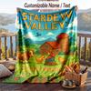 Custom Text Flannel Throw Blanket, Lightweight Cozy Bed Sofa BlanketStardew Valley
