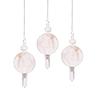 Crystal Dowsing Pendulum With Chain, Sphere Circle Point