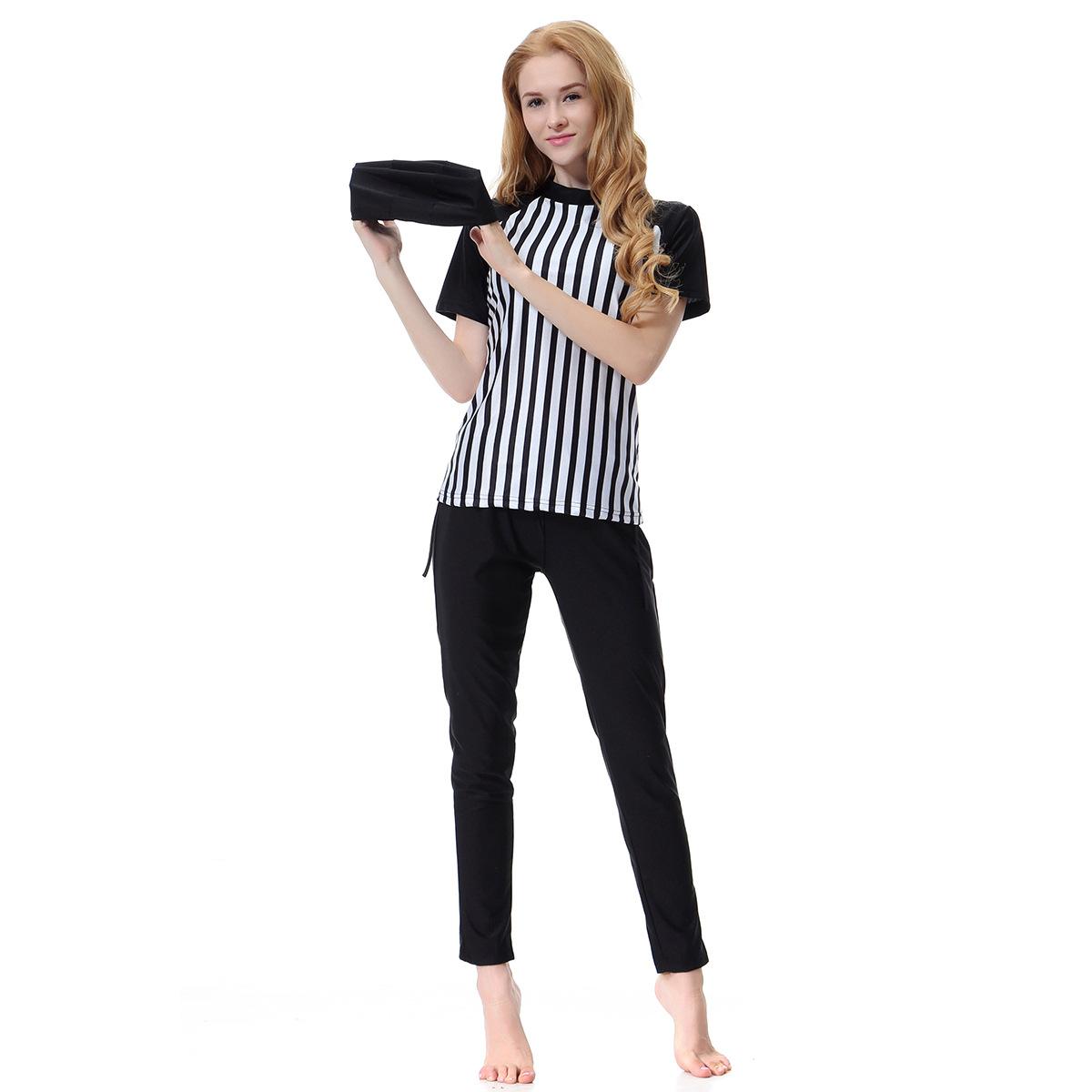 

Женский мусульманский купальник, купальный костюм с принтом, купальник с кепкой, пляжная одежда, женский купальник, брюки с длинным рукавом, спортивный консервативный XXXL чёрный