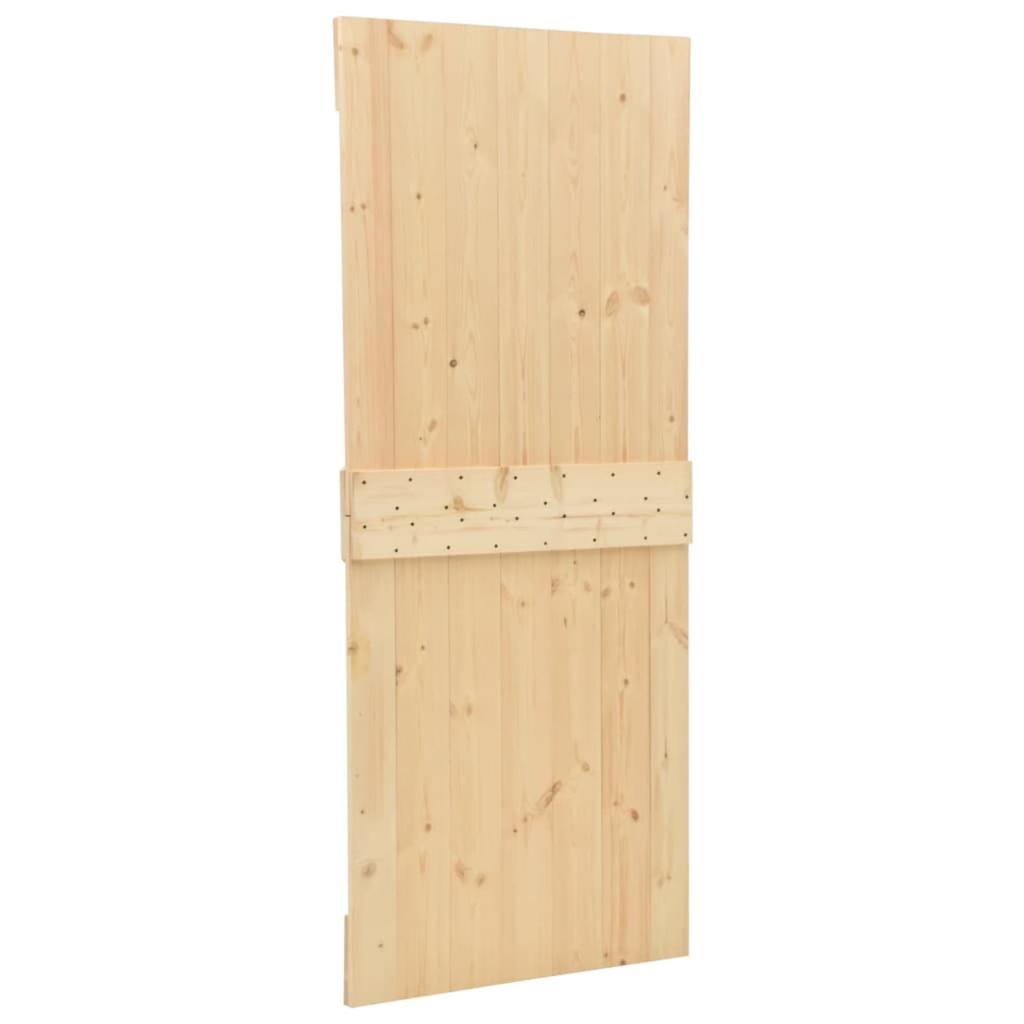 NARVIK Interior Door Solid Pine Natural Finish 80 X 210 Cm