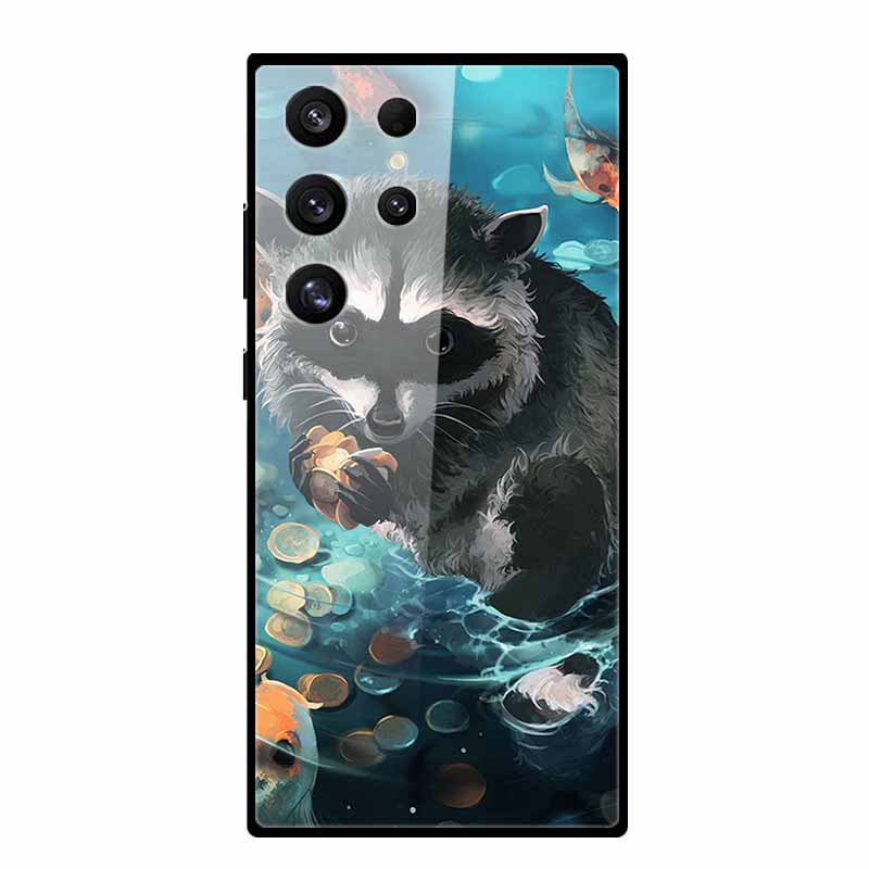 Tempered Glass Case For Samsung S25 Ultra Case Fashion Protect Hard Back Cover for Samusng S24 5G Cover Shockproof Coque S24Plus