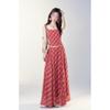Girls' high-end elegant red plaid suspender dress women's summer new casual temperament waist and thin dress