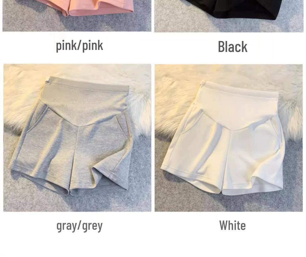 Casual Summer Maternity Wide-Leg Shorts with Non-Constricting Waist for Petite Women