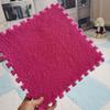 Washable Plush Patchwork Carpet: Cuttable Foam Floor Mat for Bedroom, Bedside, or Bay Window