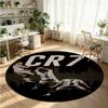 Cristiano Ronaldo Printed Round Crystal Velvet Rug Soft Non Slip Floor Carpet For Bedroom Holiday Gift