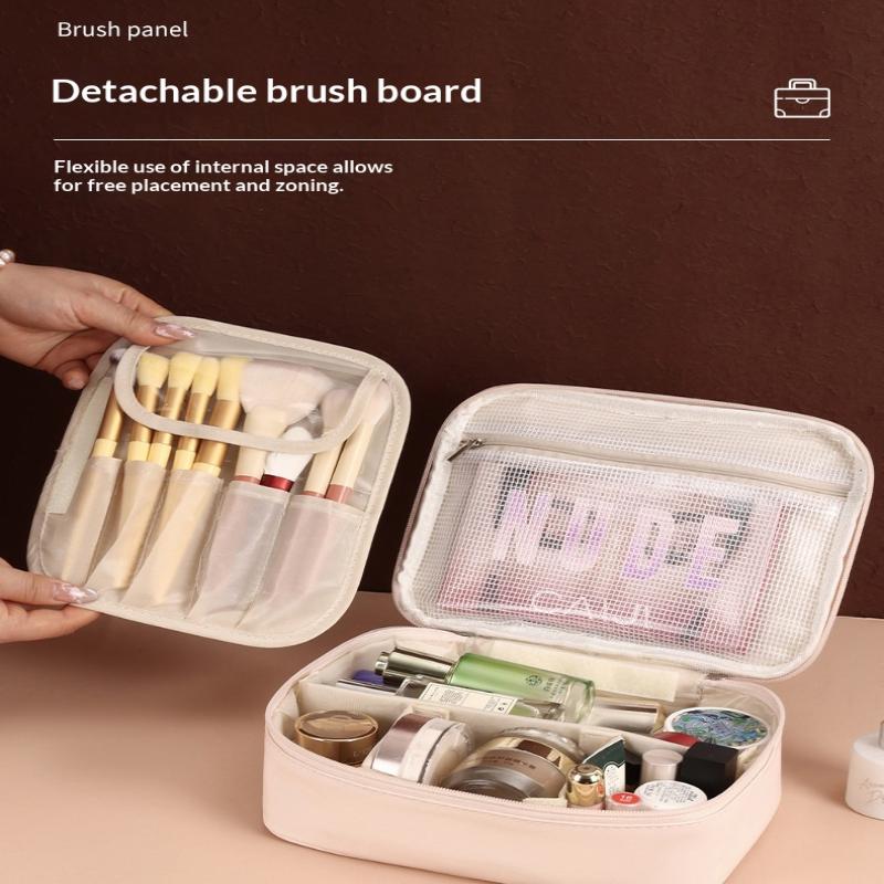 Women'S Cosmetic Bag Makeup Bag Double Layer Large Capacity Luxury Cosmetics Organizer Travel Essentials Women'S Cosmetic Bag