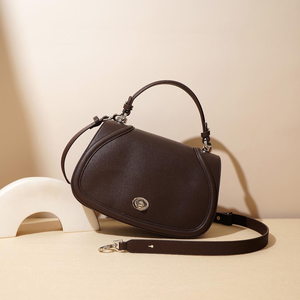 French Niche Handbag, Single-shoulder Crossbody Bag, High-end, Fashionable and Versatile, Retro Saddle Bag
