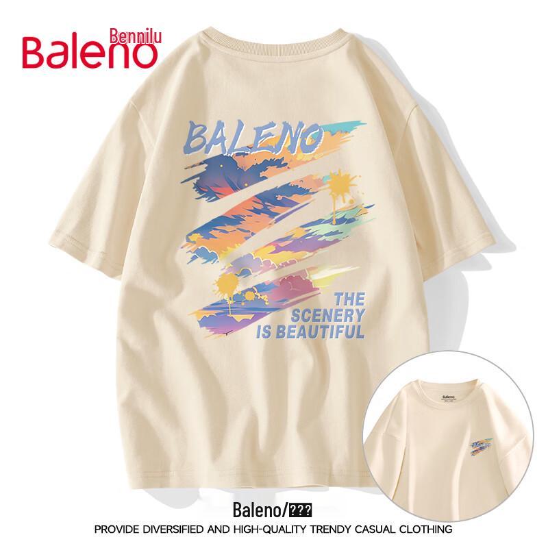 Baleno Men s American Style Casual Pure Cotton Graphic T-Shirt 5XL