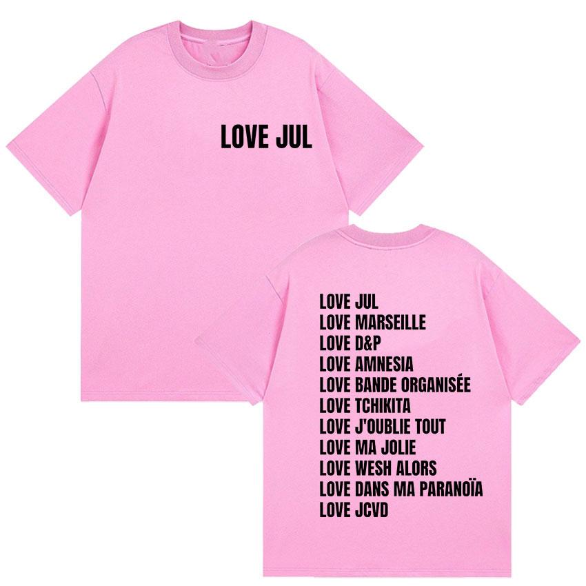 Love Jul France Rapper 2025 Album Print T Shirt Men Women Vintage Fashion Short Sleeve T-shirts Casual Oversized Cotton T-shirt
