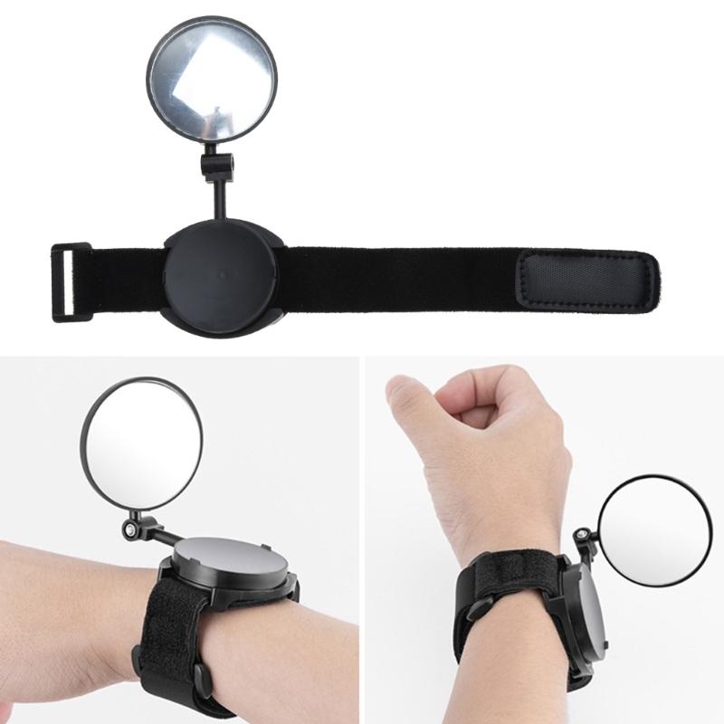360 Degree Adjustable Bike Rearview Mirror Wristband Rear View Mirror Arm Wear