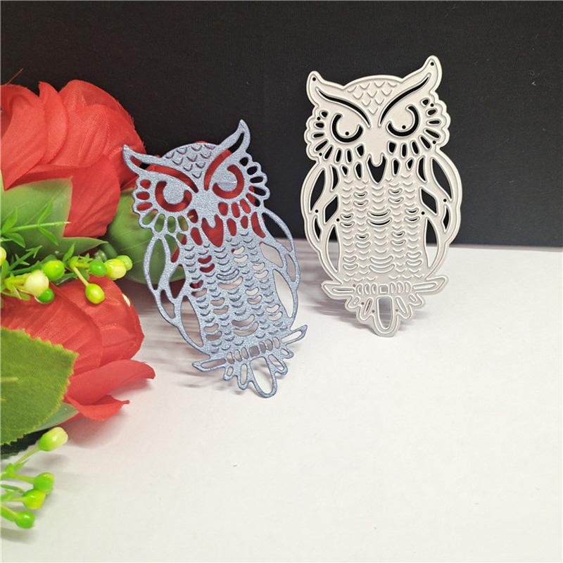 Owl Animal Background Metal Cutting Dies Dots Frame Stencils Die Cut for DIY Scrapbooking Embossing