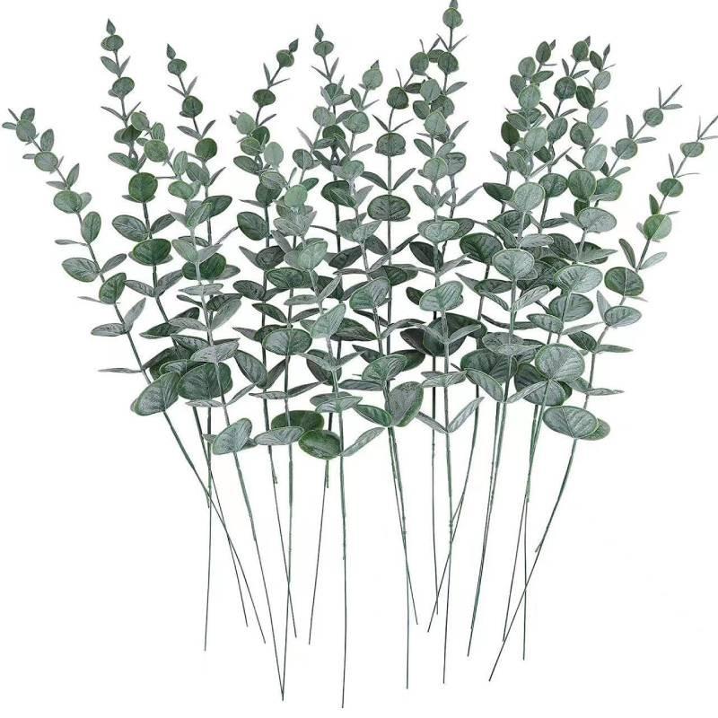 Artificial Eucalyptus Spp Leaves With Plastic Material For Event Decor And Holiday Arrangements