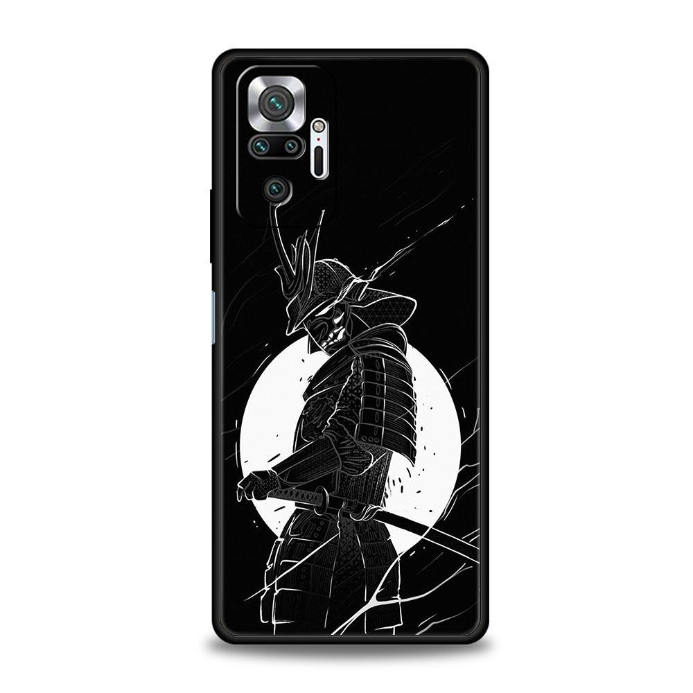 Painting Japan Samurai Art Phone Case For Xiaomi Redmi Note 14 13 5G 10 11 12 Pro Plus 4G 14C 13C 12C 10C Black Cover