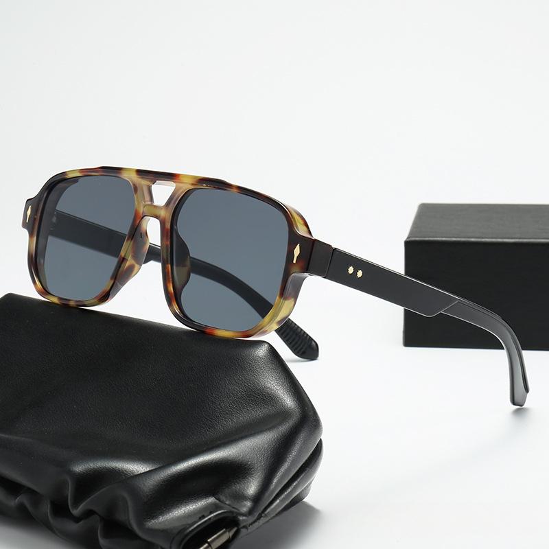 

Fashion Retro Double Bridge Sunglasses Woman Leopard Sun Glasses Outdoors Street Wear Shades Men S Shades Uv400 Eyewear