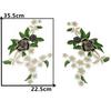1Pair Polyester Fiber Embroidery Flower Patch DIY Handmade Clothing Accessories Embroidery Floral Applique Sew On Patch Hat