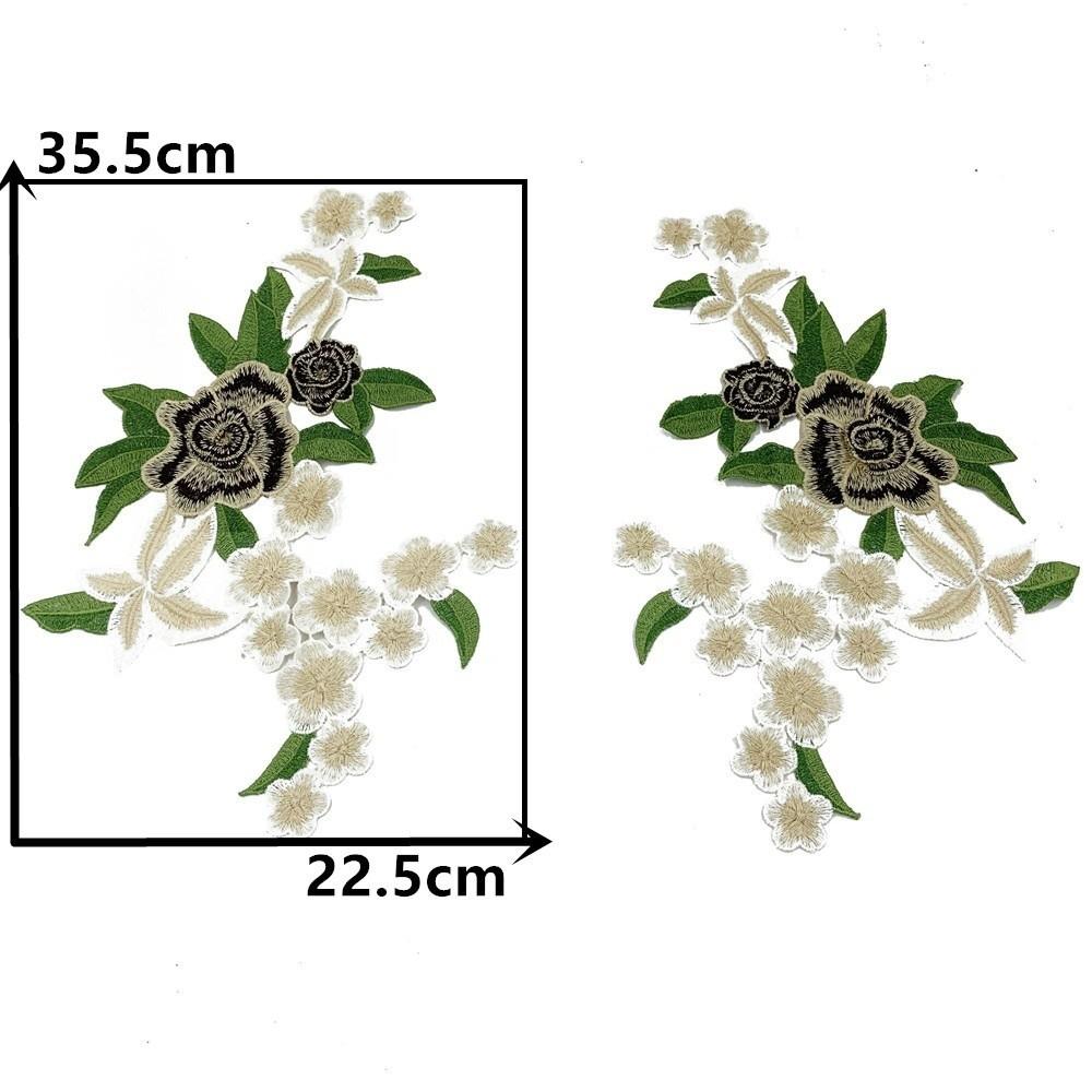 

1Pair Polyester Fiber Embroidery Flower Patch DIY Handmade Clothing Accessories Embroidery Floral Applique чёрный