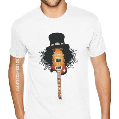 Funny Slash Guitar Roses T-Shirt Men Male Family Tee Shirts Casual Cotton Men Tops &