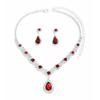 Premium Crystal Jewelry Necklace Earring Set Fashionable Dangle Earrings Pendant Necklace  Women