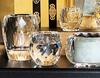 Crystal Buddhist Altar Fittings Sophia Pure Beads Incense Burner with Ash 500g of [Hualien] (Set 6)