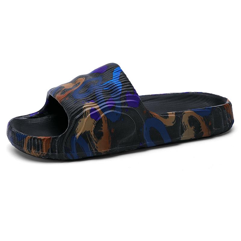Summer Men's Camouflage Thick-Soled Casual Slippers with Step-On Comfort