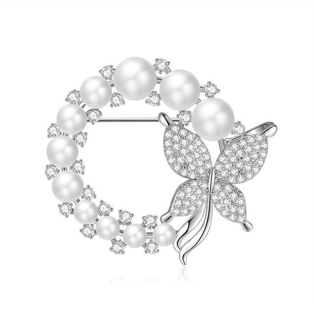 Broche papillon en perles, petit parfum haut de gamme, exquis, luxueux, tempérament élégant, nouvelle tendance 2023