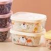 Food Storage Containers with Lids Freshness Preservation Microwave Heating Available Cartoon Freezer Containers Beige