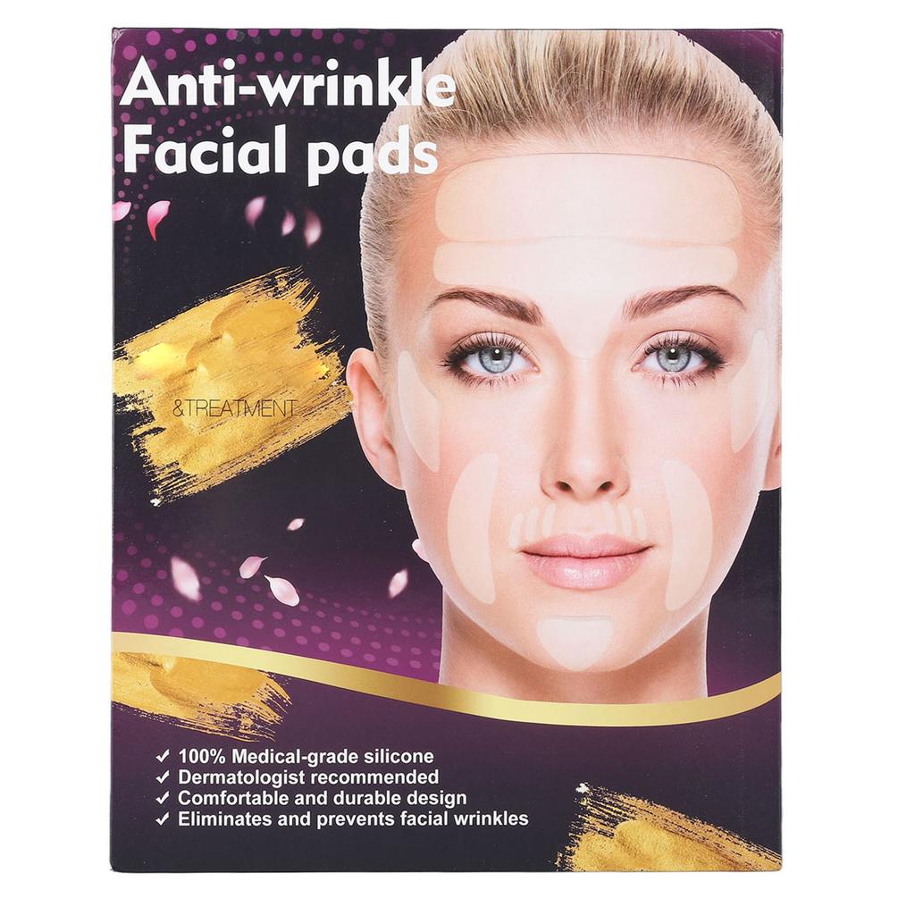 16 Stück Silikon Faltenpad Wiederverwendbar Weich Bequem Hals Stirn Gesicht Faltenpflaster für Frauen